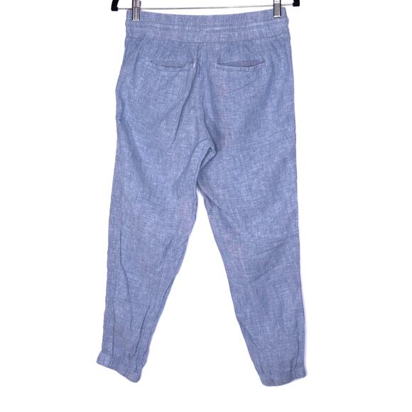 ATHLETA Cabo Linen Jogger Chambray Blue Pull On Summer Beachwear Women's 4P - Picture 2 of 11